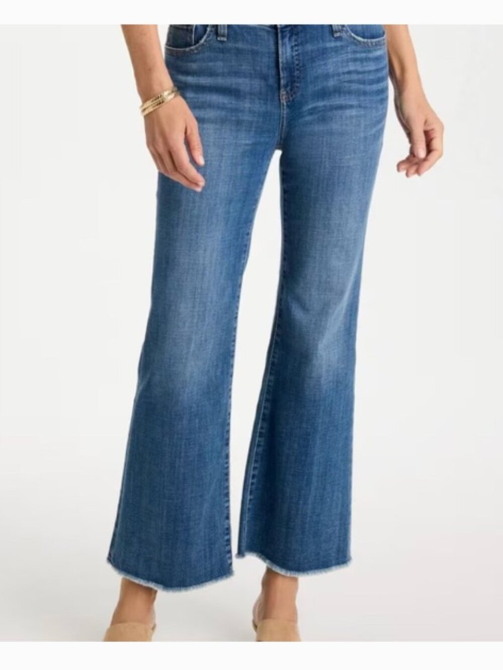 Chico's Perfect Stretch Girlfriend Flare Ankle Jeans Size18 (3.5 Chico's Sizing)